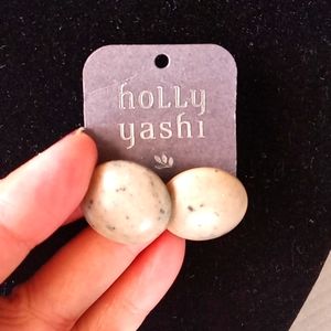 Holly Yashi Smooth Stone Earrings  NWT